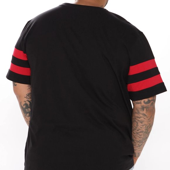 Fashion Nova Men's James Short Sleeve Stripe Tee - Picture 3 of 3